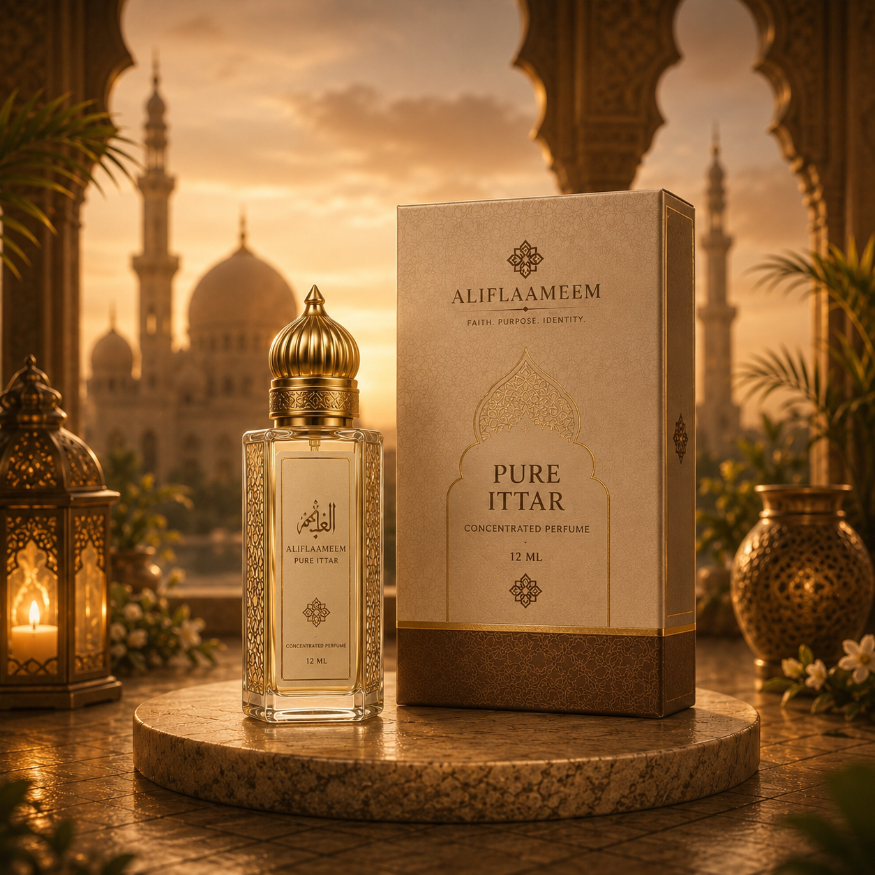 Aliflaameem Pure Itar – Premium Alcohol-Free Attar (12ml)