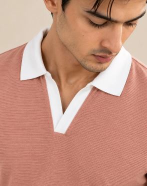 SEA GREEN CONTRAST COLLAR POLO