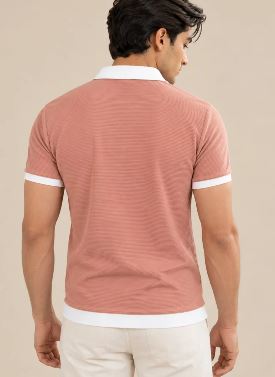 SEA GREEN CONTRAST COLLAR POLO
